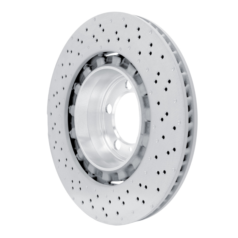 Porsche 911 Brake Rotor (1) - Left Rear - R1 Concepts - Drilled Carbon Alloy GeoMET - `13-`19